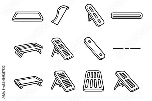 Stripe icon bottle shading band foldable crest highlight vector rack traction rib