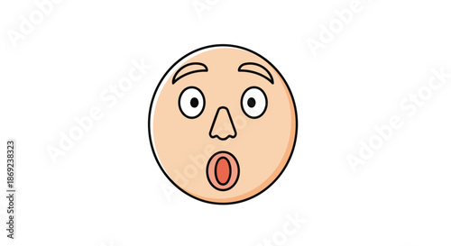 Vibrant cartoon face expressing utter astonishment and disbelief