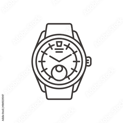 ムーンフェイズ搭載のドレス腕時計ラインアイコン｜レザーベルト・高級ウォッチ