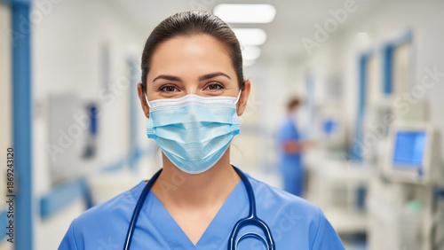 Wallpaper Mural female doctor with mask Torontodigital.ca