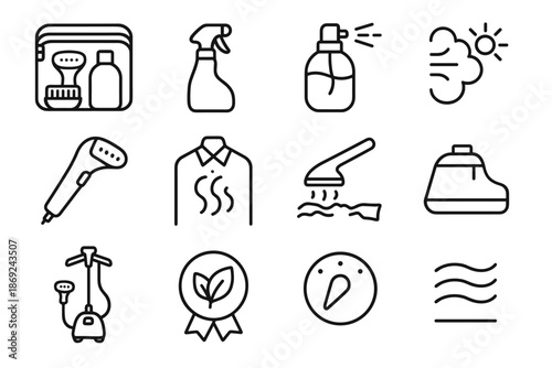 Dial wave steaming line pack symbol vector fabric icon steam wand