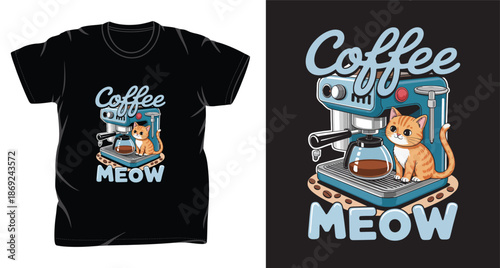 Cat graphic vector art t-shirt design print template