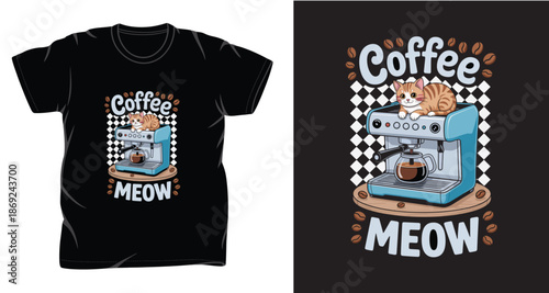 Cat graphic vector art t-shirt design print template