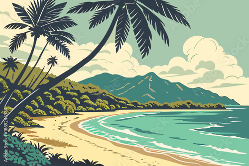 palm trees on the beach