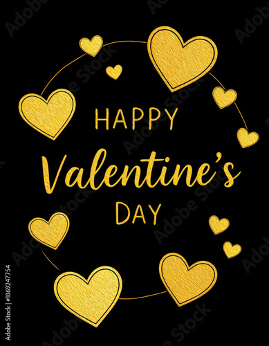 Valentine's Day card design. Illustration with oil paint. Pattern for printing on wall decorations, covers, wallpapers