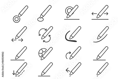 Angle gesture tilt icon vector tap undo swipe icons radial quick stylus