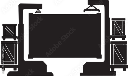 Black and white billboard advertisement mockup design