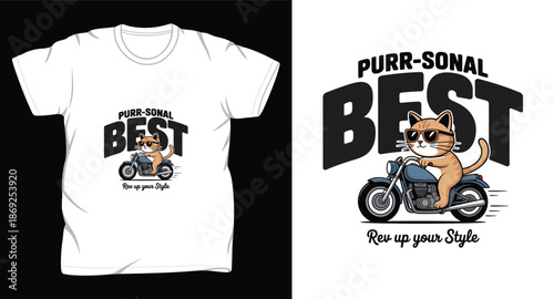 cat graphic vector art t shirt design print templete