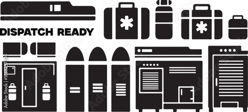 Emergency Response Icons and Dispatch Ready Symbols