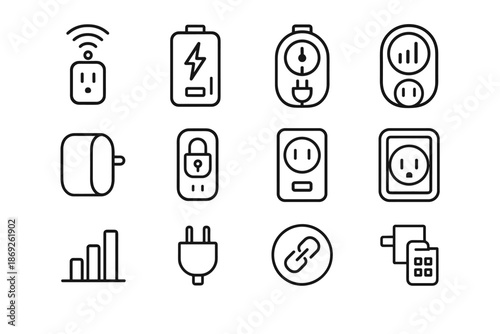 Icon charger adapter power prong portable usage battery remote button grid bar