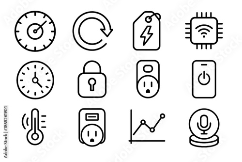 Command icons interface plug reset programmable icon module vector scheduler signal usb