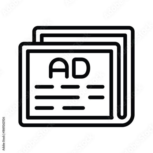 Advertisement newspaper icon