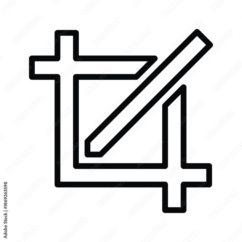 Obraz premium Crop tools icon