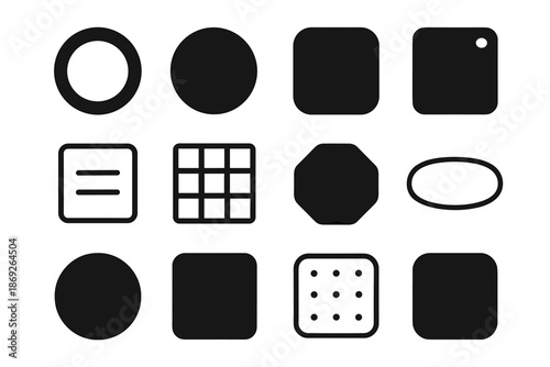 Vector pad heat blank icon trivet silicone mat minimalist edge monochrome circle