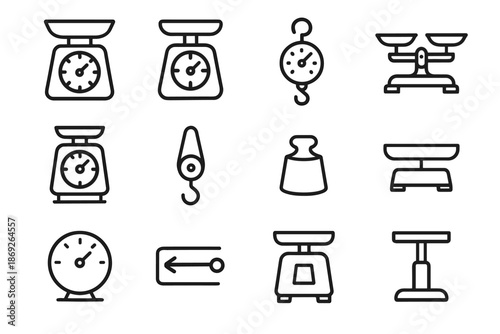 Knob vector mechanical icon scale dial vintage analog kitchen double spring