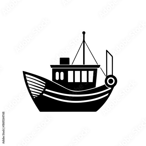 Boat Vector Illustration – Nautical Travel, Sailing Boat, and Marine Transport