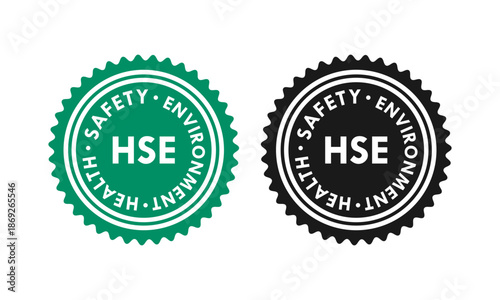 HSE-Health Safety Environmental design logo template illustration