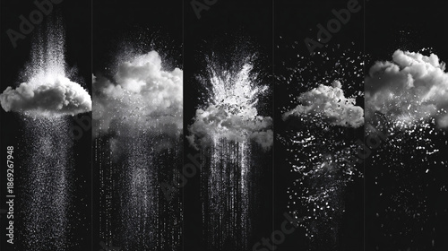 water splash on black background,3D abstract background