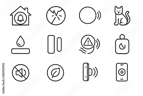 Water magnetic icon home safety floor puck vector sync sensor quiet mobile