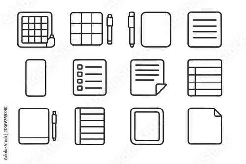 Magnet vector sheet icons pen frame fridge noteboard icon erase pad board