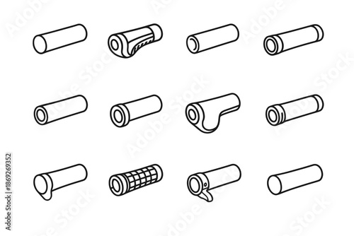 Foam icon vector handlebar texture band lock flexible grip edge removable