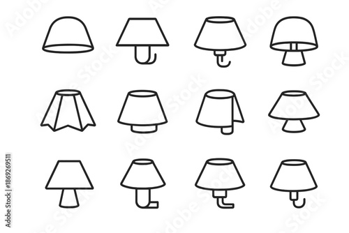 Lightweight vector icon lamp mount stowable travel topper shield dome