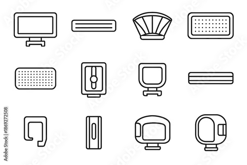 Slide chamber vector icon led accessory top alignment mount reflector notch