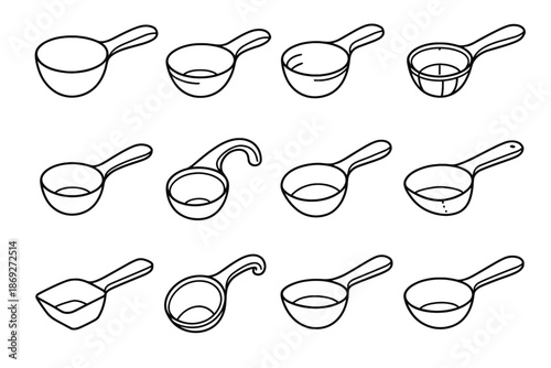 Handle seam segment set vector fold rib icon plate inner taper portioning