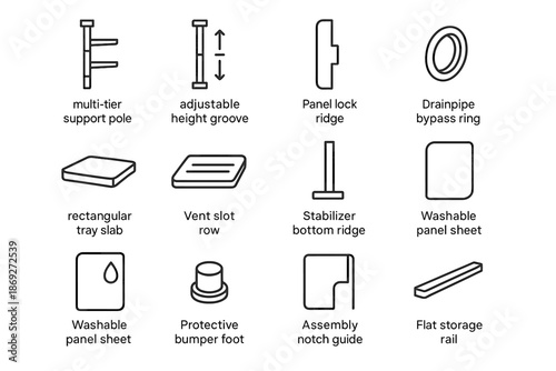 Under lock flat row height protective vector cabinet edge ring stabilizer shelf
