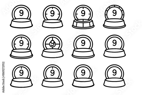 Pet band ridge arc crest vector disc rib underside contour icon feeding