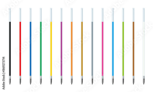 ボールペン替え芯のカラーバリエーションセット 正面整列 推しカラー対応