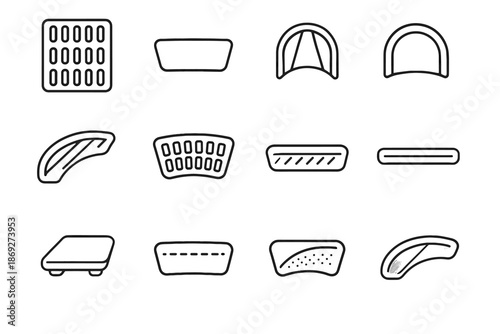 Wheel bike structural slotted icon crest underside reflector shading stripe slab arc