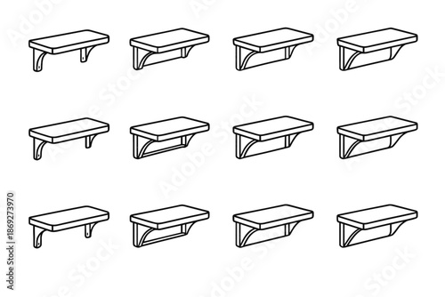 Curve crest shoe shading minimal tilt surface arc vector slope icon ridge