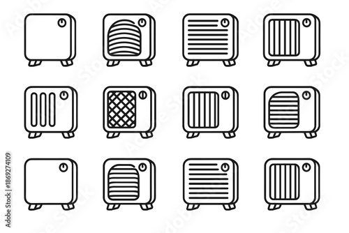 Tile shading underside mini tilt surface vector icon heater corner seam dash