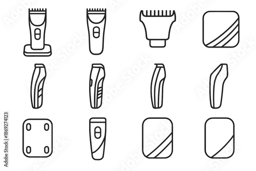 Trimmer seam icon vector panel boundary surface tilt icons band cordless underside