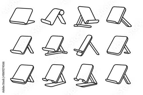 Tilt icon highlight vector leg tile corner icons rod surface foldable tech