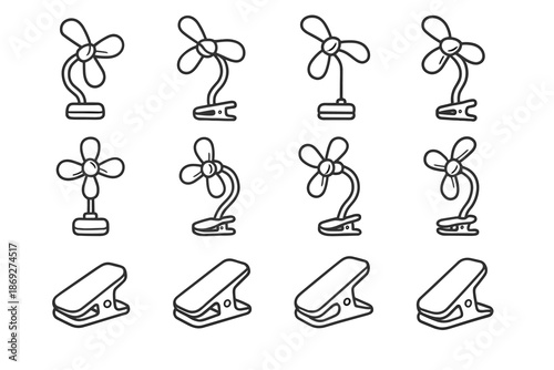 Tilt vector underside boundary highlight contour icon shading fan rod clip