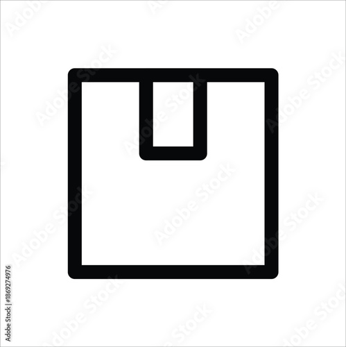 Collection of box and package icons in clean ouline and filled design