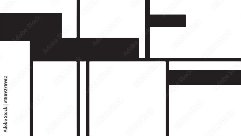 Obraz premium Geometric shapes in black and white colors