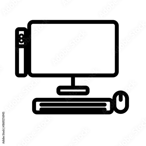 vector computer monitor with mouse