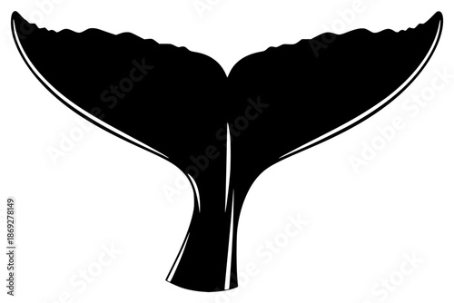 a black and white icon of a tail of a whale, black, icon, silhouette, tail, whale, against transparent background