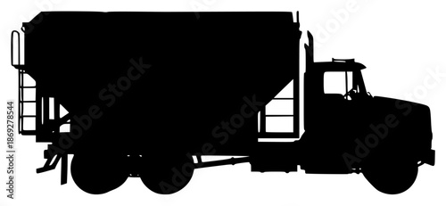 a black silhouette of a dump truck on a , black, silhouette, truck, against transparent background