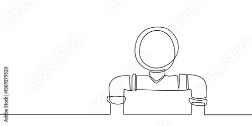 Continuous line art water meter. line drawing style Vector on transparent background Editable stroke.