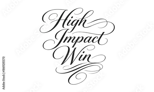 Motivational Achievement Quote Calligraphy – Success Concept Vector