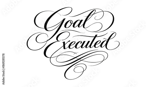 Motivational Achievement Quote Calligraphy – Success Concept Vector