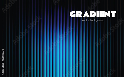 Vibrant circular gradient pattern with ribbed fractal glass texture effect blending teal deep blue colors. Minimalistic and futuristic abstract background perfect for creative digital designs. Vector