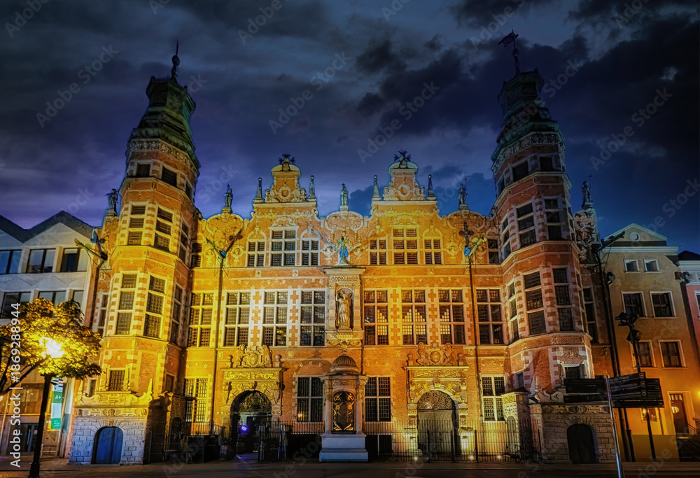 Obraz premium Old baroque style great armory Gdansk, Poland