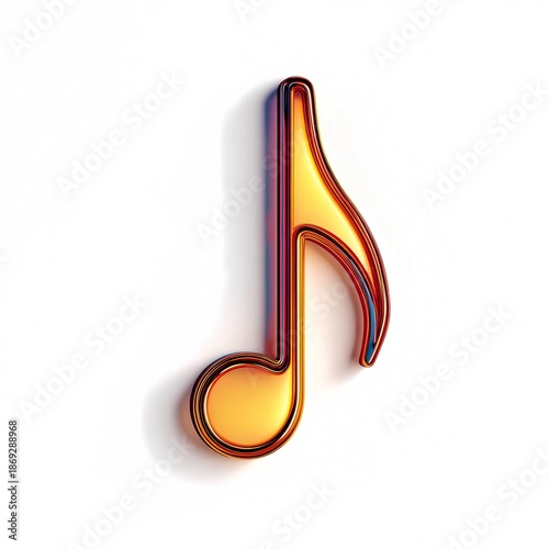 Stylized note symbol in minimal black line style over a white background for elegant visual use