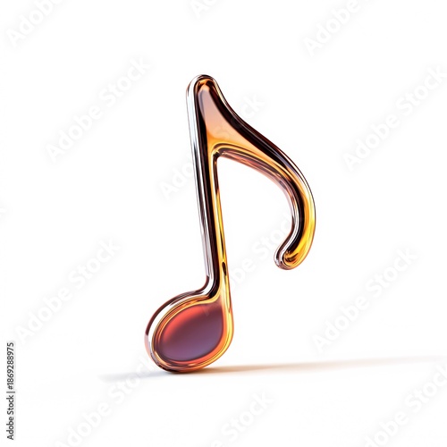 Stylized note symbol in minimal black line style over a white background for elegant visual use