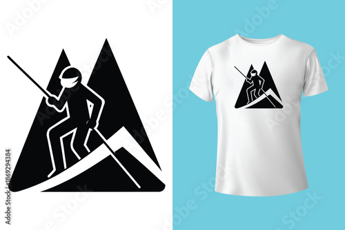 Magical winter. Cozy home. let it snow. vintage winter t shirt design, textile print, fashion design artwork. mountain adventure winter cosy sports Varsity College USA Trending Graphic Tee t-shirt